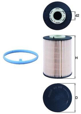 MAHLE KX 393D filtru combustibil foto