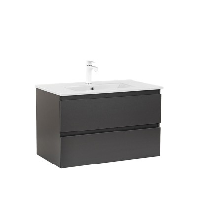 Dulap inferior Vario Forte 80 cu lavoar antracit-antracit foto