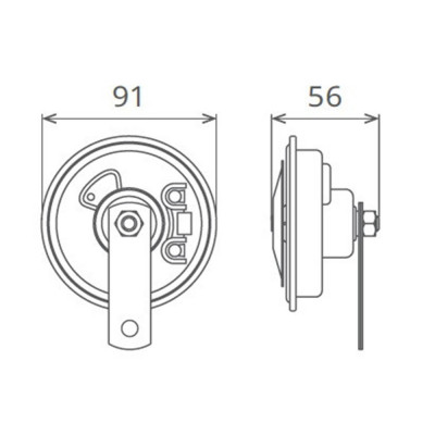 Claxon Electromagnetic, Tip Disc, 24V 3A Ton Inalt 139800 50FI24.100.02K foto