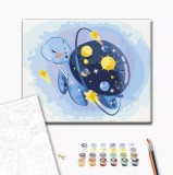 Set pictura pe numere - Space turtle | Brushme