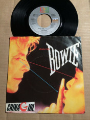 David Bowie - China girl (1983, EMI) disc vinil single 7&amp;quot; COMANDA MINIMA cititi! foto
