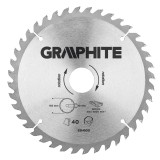 Disc circular pentru lemn Graphite 185 x 30 mm, 40 dinti, vidia
