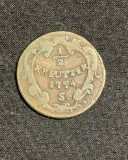 Moneda 1/2 Kreuzer 1774 S Austria Cupru 21mm KM#2052