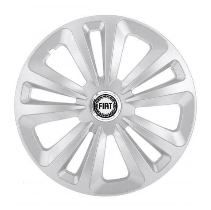 Set 4 capace roti pentru Fiat, model Terra Gray, R15