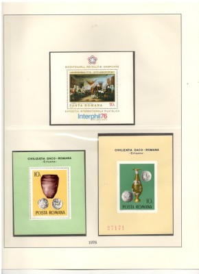 ROMANIA.1976/79 ALBUM LINDNER. Colectie timbre nestampilate foto