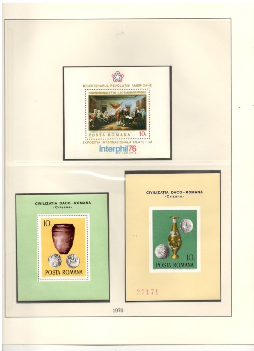 ROMANIA.1976/79 ALBUM LINDNER. Colectie timbre nestampilate