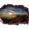 Autocolant decorativ, Gaura in perete, Multicolor, 85 cm, 528STC-1