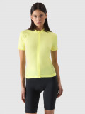 Tricou de ciclism cu fermoar pentru femei - galben