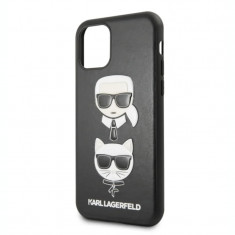 Husa iPhone 11 Pro Max Karl Lagerfeld &amp;amp;amp; Choupette Hard Case PU Neagra foto