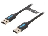 Cablu USB 3.0 A la USB C 1,5m Negru, Vention