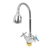 Baterie bucatarie Flow cu pipa flexibila 2 functii, crom, zinc