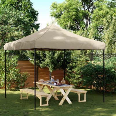 vidaXL Cort de petrecere pliabil Pop-Up, taupe, 292x292x315 cm foto