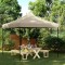 Gossi cort de petrecere pliabil pop-up, taupe, 292x292x315 cm