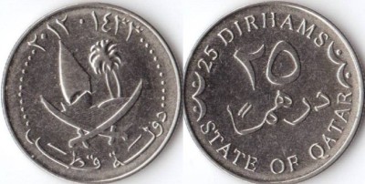 Qatar 2012 - 25 dirhams, circulata foto