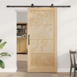 Cumpara ieftin Usa glisanta 93 x 202 cm Lemn prelucrat Natural si Negru