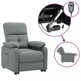 Cumpara ieftin Fotoliu rabatabil electric, gri inchis, material textil