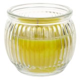 Lumanare cu ulei de citronela in recipient de sticla transparenta, &Oslash;6.5x6.5cm, Galben, CMCLASS