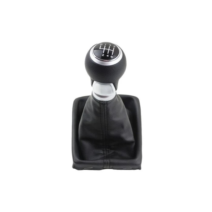 Nuca si manson schimbator de viteze Emzone, Compatibil cu Audi A4/A5, 6 trepte, Piele ecologica/ABS,