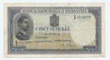 ROMANIA - 500 lei 1936 , VF + .