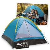 Cort camping Strend Pro pentru 2 persoane, rezistent la apa, 205x150x100 cm