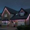 Instalatie craciun tip franjuri/turturi, 8 jocuri de lumini, interconectabila, 7 m, 200 led-uri, prelungitor 1.5 m, fir transparent, multicolor, Oem