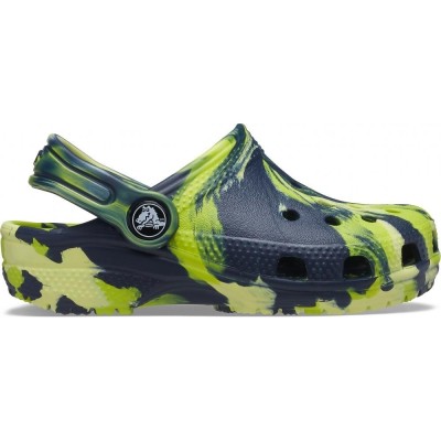 Saboți Crocs Kids&amp;#039; Classic Marbled Clog Albastru - Navy/Multi foto