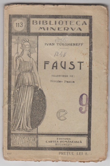 myh 620 - Biblioteca Minerva - 113 - Faust - Ivan Turgheneff