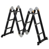 Scara aluminiu, multifunctionala, 4 tronsoane, 3 trepte, max 150 kg, 1.03-3.7 m GartenVIP DiyLine