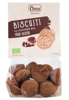 Biscuiti cu Ciocolata Fara Gluten Eco 100 grame Obio foto