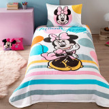 Cumpara ieftin Lenjerie si Cuvertura Copii Minnie Mouse Sweet (Bumbac 100%)