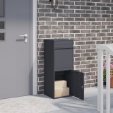 vidaXL Cutie pentru colet Antracit 41 x 38 x 103 cm Oțel