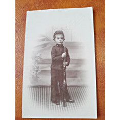 Fotografie tip Carte Postala din Spania, baietel, perioada interbelica, necirculata