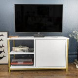 Cumpara ieftin Comoda TV Muskegon - Gold, Alb