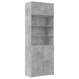 Cumpara ieftin Dulap de depozitare, gri beton, 80x42,5x225 cm, lemn prelucrat