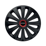 Set 4 capace roti Negre Cu Inel Rosu Trend R16 Compatibil Cu Smart