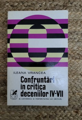 ILEANA VRANCEA - CONFRUNTARI IN CRITICA DECENIILOR IV-VII ,DEDICATIE foto