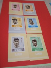 AJMAN, SPORT - 6 COLIȚE DE LUX MNH