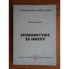 Iuliana Savu - Introducere in drept