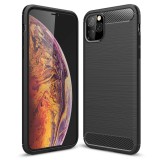 Husa iPhone 11, Carbon, TPU, Neagra