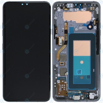 LG V40 ThinQ (LMV405 V405EBW) Unitate de afișare complet nouă, gri platină ACQ90531223 ACQ91415101 foto