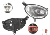 Lampa semnalizare fata cu Proiector de zi , Daytime running Fiat 500x, 04.2015-, fata, Dreapta, cu Proiector de zi , Daytime running; P21W+PY21W;