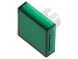 Lentilă Buton 22mm Transparent Verde Plastic