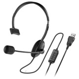CASTI Genius, &quot;HS-100U&quot;, cu fir, standard, utilizare multimedia, call center, microfon pe brat, conectare prin USB, cablu 2m, negru, &quot;31710027400&quot;, (t