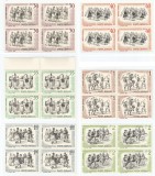 |Romania, LP 626/1966, Dansuri populare, blocuri de 4 timbre, MNH, Nestampilat