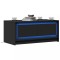 vidaXL Măsuță de cafea cu lumini LED, negru, lemn prelucrat 851985