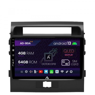 Navigatie Toyota Land Cruiser 200 (2007-2015), Android 13, A-Octacore 4GB RAM + 64GB ROM, 9 Inch - AD-BGA9004+AD-BGRKIT075 foto
