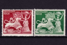 ✅ ( S44 ) Germania Reich 1942 &quot; 10 ani Compania Artistilor Bijutieri din Germania &quot; serie completa Michel 816/817, MNH