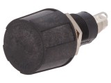 Clemă siguranțe cilindrice 5x20mm 250V neagră IP66 pe panou