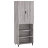 Cumpara ieftin Dulap inalt, gri sonoma, 69,5x34x180 cm, lemn compozit