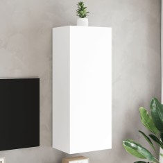 vidaXL Comodă TV de perete, alb, 40,5x30x102 cm, lemn prelucrat 836931